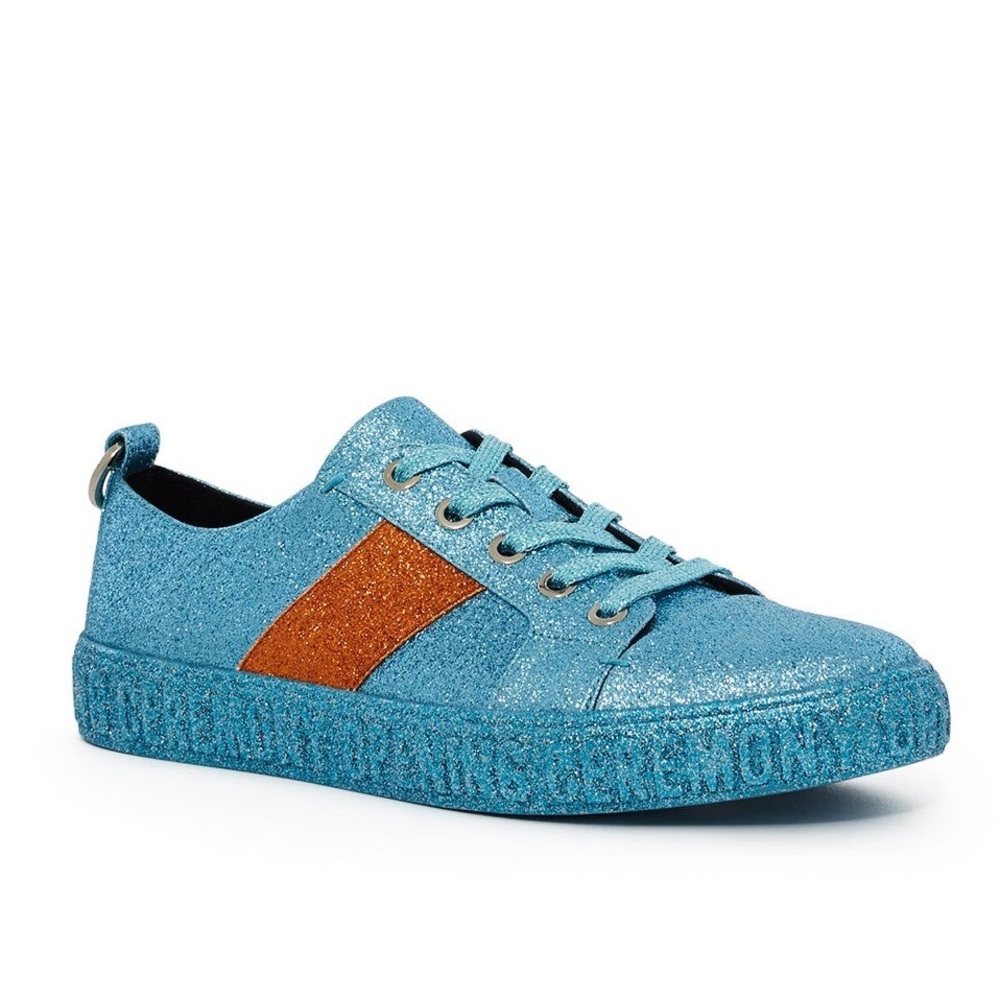 New! OPENING CEREMONY La Cienega Glitter Lace Up Platform Sneakers - Picture 3 of 16